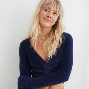 Aerie Fluffy-4-Ever Reversible Twist Sweater